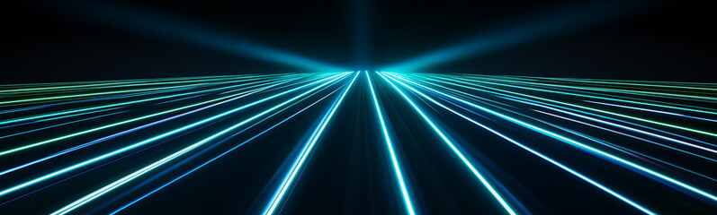 Aufkleber - Light trails converging towards a bright light source in the dark