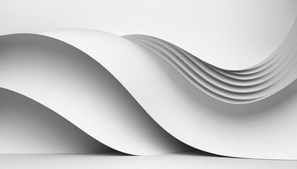Aufkleber - Abstract white wave background with smooth white background with smooth lines