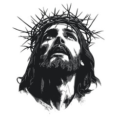 Canvas Print - Jesus Christ art illustration expression vector