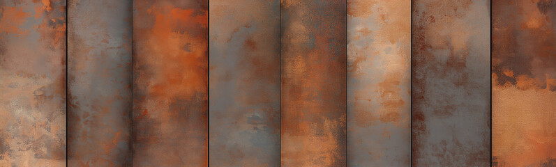 Poster - Rusty metal panels showing corrosion and oxidation effects
