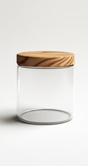 Poster - Clear glass jar with wooden lid. (1)