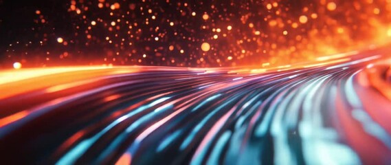 Poster - Tech Art Abstract Creative Colorful Fluid Visual Design 
