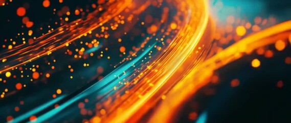 Poster - Tech Art Abstract Creative Colorful Fluid Visual Design 