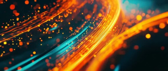 Poster - Tech Art Abstract Creative Colorful Fluid Visual Design 
