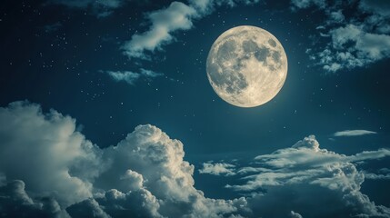 Naklejka na meble Majestic Full Moon Night: Celestial Serenity