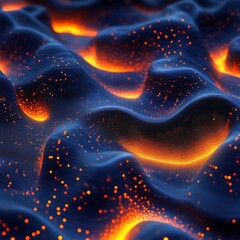 Poster - Abstract glowing lava texture.