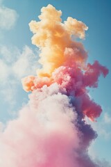 Wall Mural - plane flying through cloudy sky