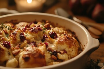 Wall Mural - Bread and Cranberries Casserole