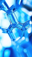 Poster - Abstract Blue Glass Structure Modern Design Background