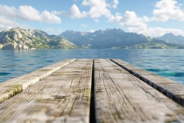 Wall Mural - Oceanfront wooden dock