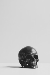 Sticker - Black and White Skull