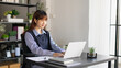 © Wanda - Asian woman working at home. Work from home concept