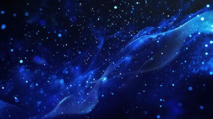 Wall Mural - Abstract Blue Light Waves