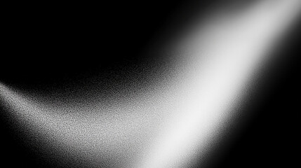Fototapete - Abstract black and white gradient background with grainy texture and soft lighting, featuring curved lines, grain dust, powder particles, and floating effects for a dynamic and minimalistic artistic c