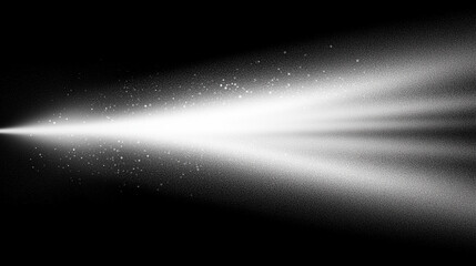 Poster - Abstract black and white gradient background with grainy texture and soft lighting, featuring curved lines, grain dust, powder particles, and floating effects for a dynamic and minimalistic artistic c