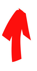 Arrow icon sign color red hand drawing