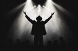 © Юля Бурмистрова - Captivating audience under bright stage lights with a mesmerizing showman performance