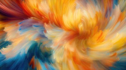 Poster - Vibrant Abstract Swirls of Color in Motion Captured on a Digital Canvas