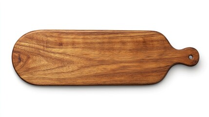Poster - Close-up of a brown wooden sign on a white background, isolated with clipping path, ideal for use in signage, marketing, and branding presentations.