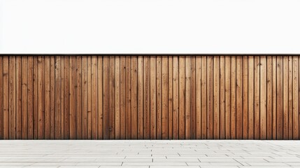 Aufkleber - Isolated brown wooden fence against a white background, offering a clean clipping path for use in design, decoration, and creative separation projects.
