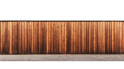 Aufkleber - Isolated brown wooden fence against a white background, offering a clean clipping path for use in design, decoration, and creative separation projects.