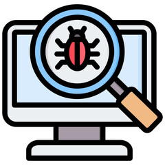 Poster - Virus Detection Outline Color Icon