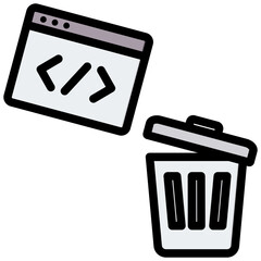 Poster - Garbage Code Outline Color Icon