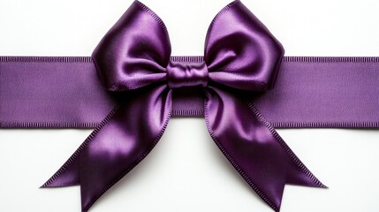 Wall Mural - Elegant purple ribbon beautifully crafted for special occasions and gift wrapping