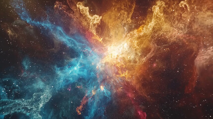 a science fiction scene of a quantum portal opening in a research facility, emitting a dazzling arra