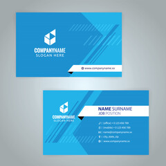 Wall Mural - Set of blue Modern Corporate Business Card Design Templates, vector eps 10
