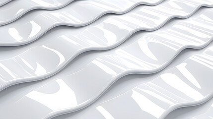 Fototapete - A smooth, undulating surface with a glossy finish, showcasing waves that create a rhythmic pattern of light and shadow