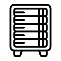 Wall Mural - Server Rack Line Icon