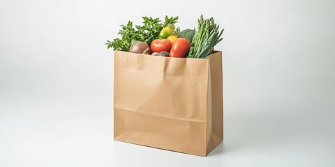 Wall Mural - Fresh produce in a paper bag.