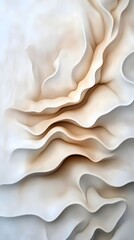 Canvas Print - The image is a close up of a white object with a lot of curves and lines