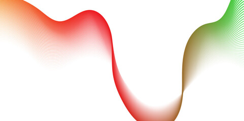 Poster - Abstract Minimalist Wave Gradient Design. Red and White Fluid Art Background. Curved wave smooth stripe seamless pattern. Twisted curve lines with blend effect. energy waves technology concept