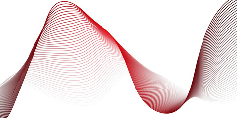 Poster - Abstract Minimalist Wave Gradient Design. Red and White Fluid Art Background. Curved wave smooth stripe seamless pattern. Twisted curve lines with blend effect. energy waves technology concept
