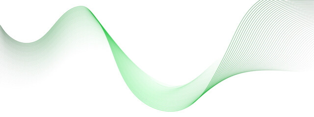 Poster - Abstract Minimalist Wave Gradient Design. Green and White Fluid Art Background. Curved wave smooth stripe seamless pattern. Twisted curve lines with blend effect. energy waves technology concept