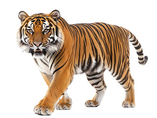 Aufkleber - Striped Tiger Walking isolated on transparent background