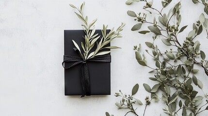 Fototapete - A simple wedding card in a black-and-white theme with clean, modern typography
