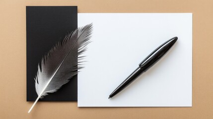 Fototapete - A simple wedding card in a black-and-white theme with clean, modern typography