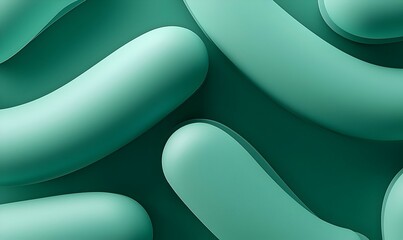 Poster - Geometric Harmony, A vibrant design reflecting the intricate structure of probiotic capsules, showcasing symmetry and modern aesthetics.