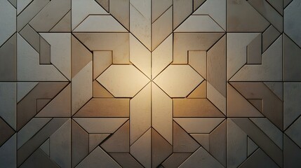 Poster - Geometric Harmony, intricate patterns reflecting architectural inspirations from sacred spaces, showcasing symmetry and elegance in design.
