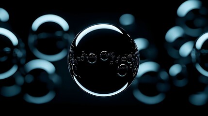Poster - Glowing Orbs in Abstract Bokeh, a mesmerizing display of vibrant colors and soft shapes creating a dreamlike atmosphere.