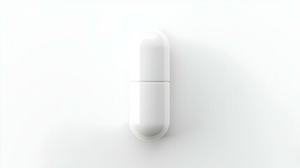 Poster - Minimalist Medicine Capsule, a sleek and modern representation of a medicine capsule, showcasing simplicity and elegance in design.