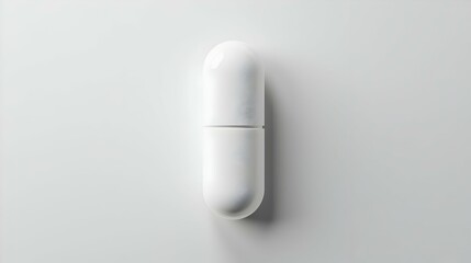 Poster - Minimalist Medicine Capsule Design, sleek and modern capsule shape, vibrant color palette, embodies simplicity and functionality in healthcare.