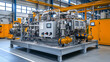 © Jack - Gas compression unit with valves and gauges clearly visible, showing the high-tech machinery in a plant.