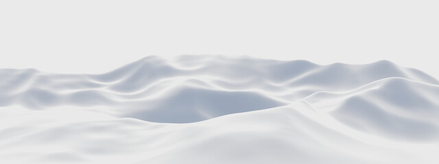 Canvas Print - White snowy mountain. Snow terrain.