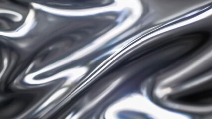 Aufkleber - Abstract metallic surface with fluid reflections