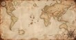 © Chanchai - Antique nautical chart with hand-drawn coastlines and landmarks, shipwreck, historical, coastline