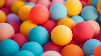 Wall Mural - colorful balls. a lot of colorful balls of different sizes. the balls are very close to each other. 